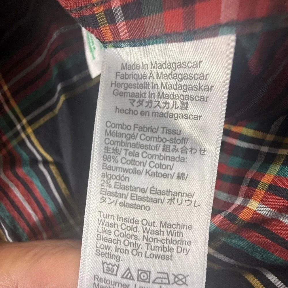 J. Crew Men's Slim Untucked Tartan Plaid Button Down Dress Shirt Size XL NEW